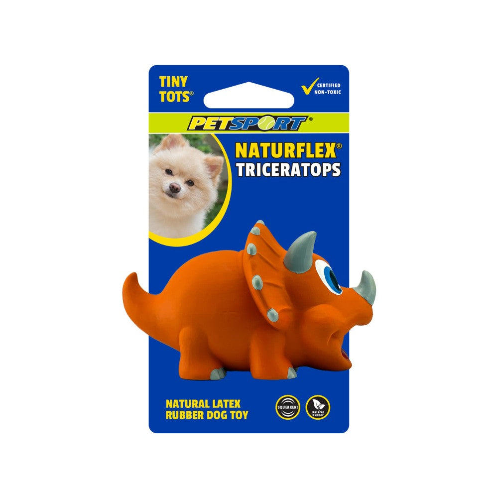 Juguete para Perros de Latex Natural - Naturflex Triceratops Tiny Tots de Petsport®_Waladog 2