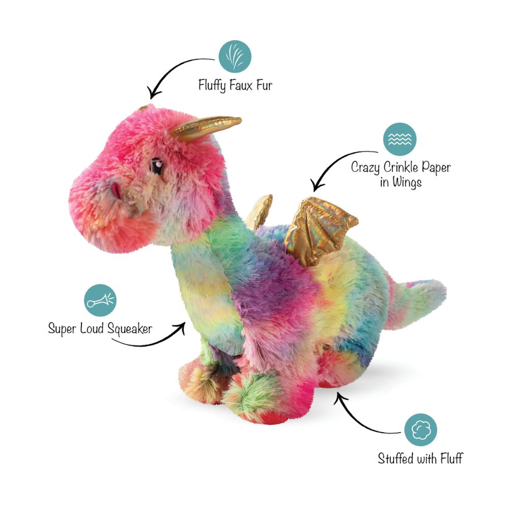 Juguete Tipo Plush para Perro - Ember The Rainbow Dragon de Fringe®