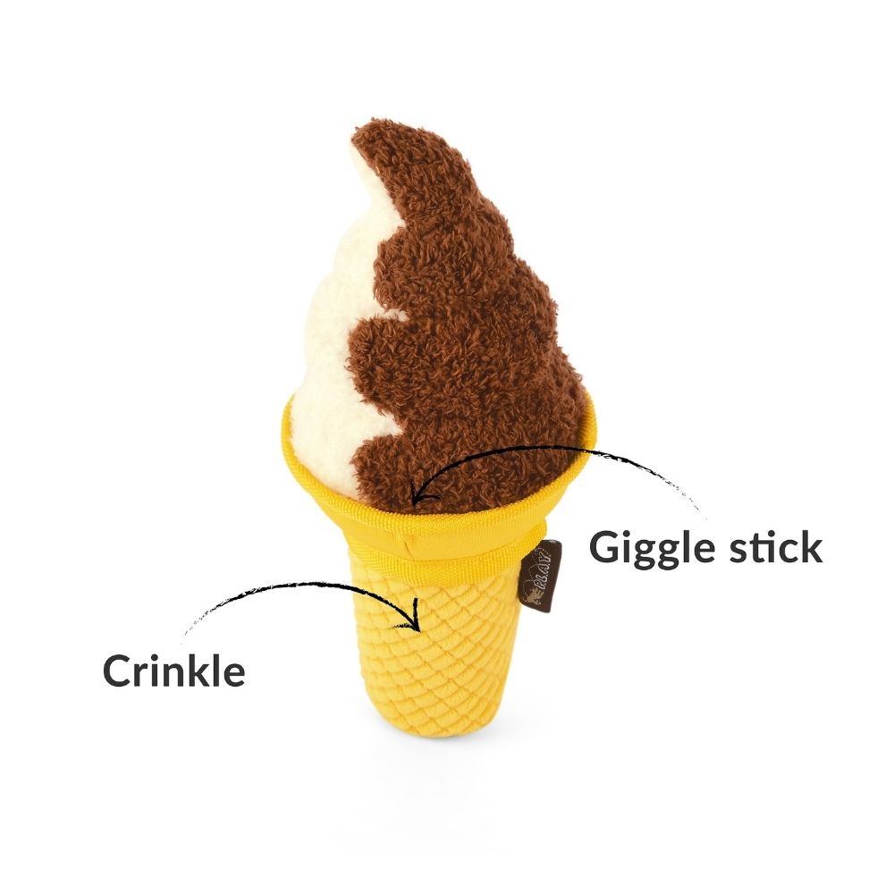 Juguete Tipo Plush para Perro - Swirls n Slobbers Soft Serve Ice Cream Cone de P.L.A.Y. - Waladog_3