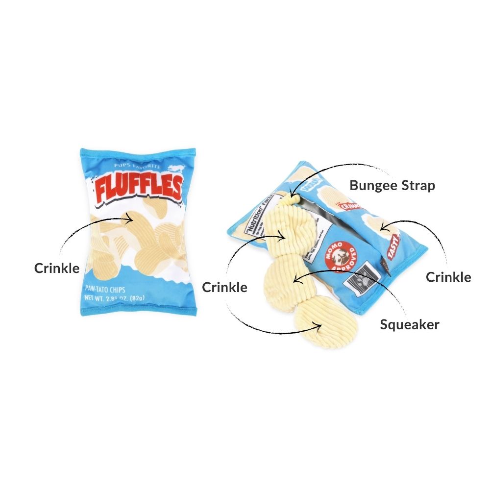 Juguete Tipo Plush para Perro - Fluffles Chips de P.L.A.Y. - Waladog_4