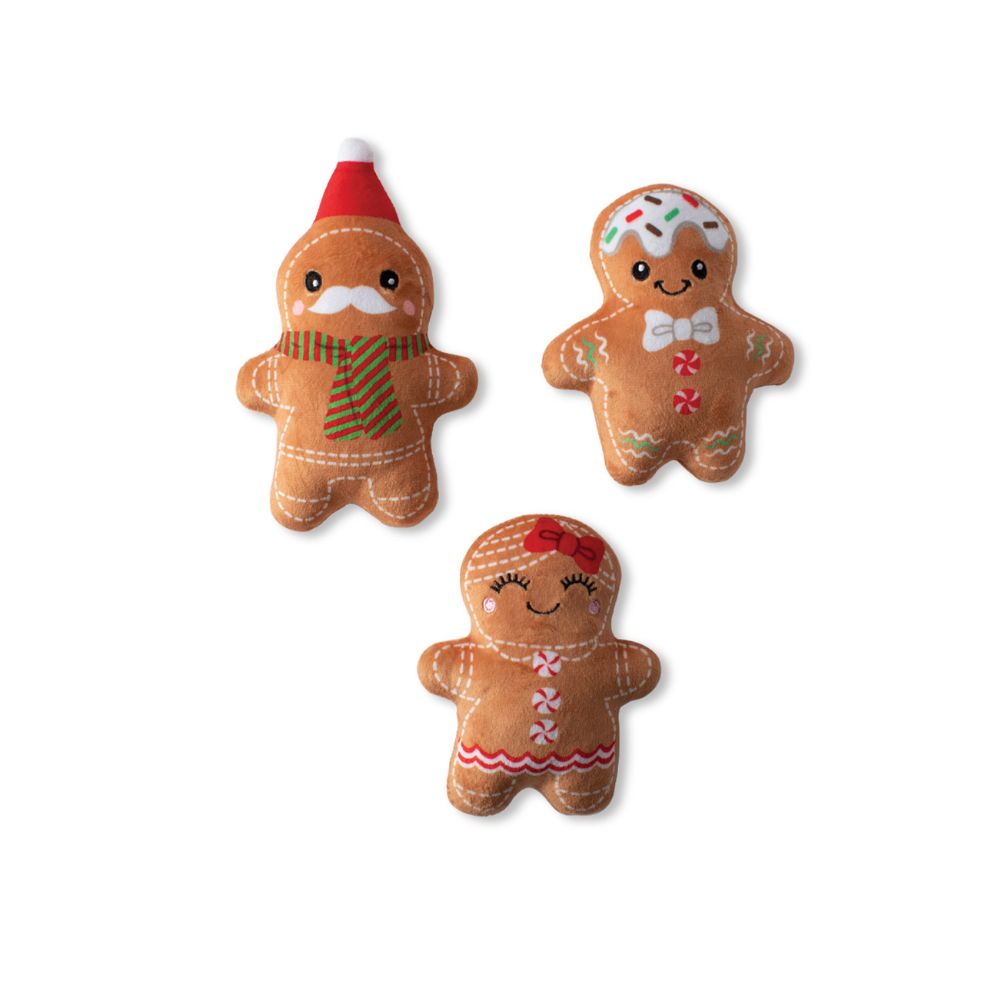 3 Juguetes Tipo Plush para Perro - Gingerbread Everything de Fringe®