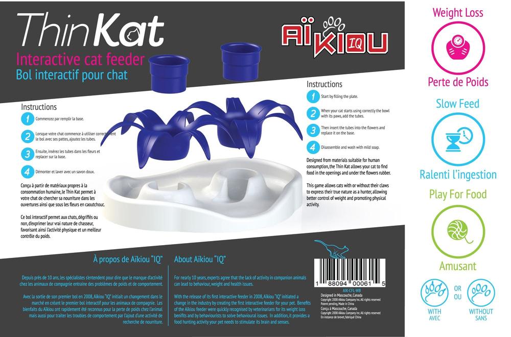 Plato Interactivo para Gatos - Thin Kat de Aïkiou®